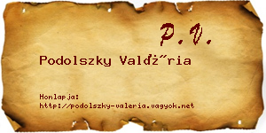 Podolszky Valéria névjegykártya