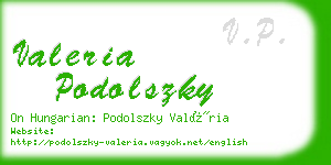 valeria podolszky business card